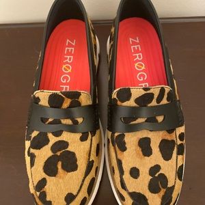 Cole Haan Zerogrand Animal Print Loafers NWOT